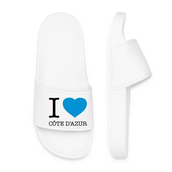 I LOVE COTE D’AZUR France Frankreich - Claquettes Femme - blanc - Devant