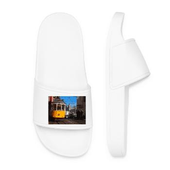 Tram à Lisbonne - Claquettes Femme - blanc - Devant