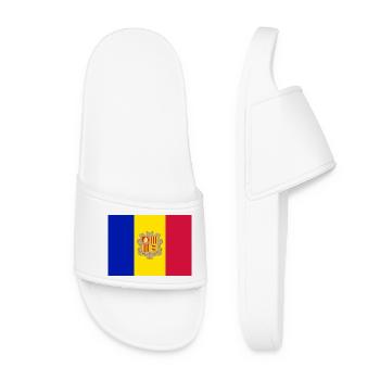 Aufkleber Flagge von Andorra Fahne von Andorra - Frauen Badelatschen - Weiß - Vorne