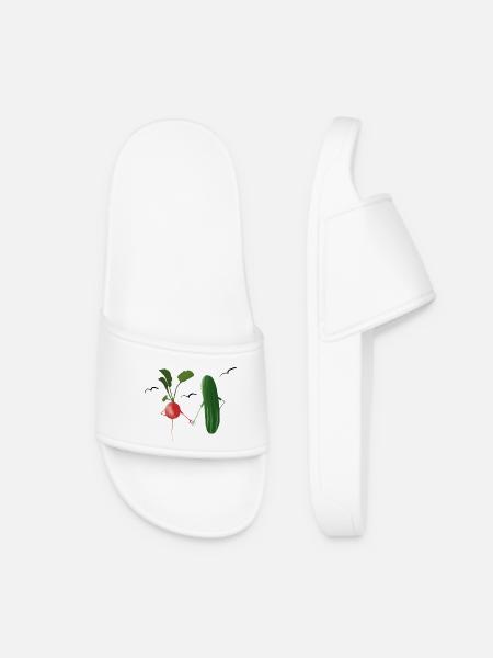 Illustration d’amitié végétale - Claquettes Femme - blanc