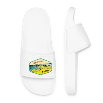 Albufeira Algarve Portugal, plage été soleil rétro - Claquettes Femme - blanc - Devant