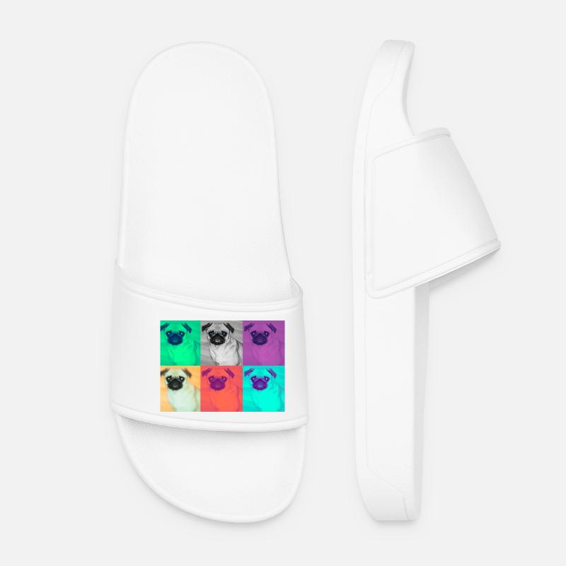 Pop Art Hund Design - Frauen Badelatschen - Weiß