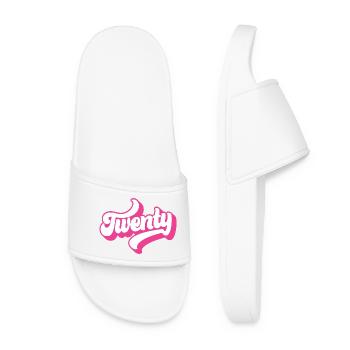 Twenty 20th Birthday For Women 20 Years Old - Women’s Pool Sliders - white - Front