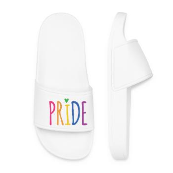 LGBTQ+ Pride - Women’s Pool Sliders - white - Front
