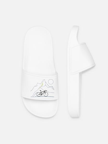 Bike & Mountains - Women’s Pool Sliders - white