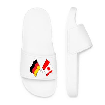 Flagge von Deutschland und Flagge Kanada - Frauen Badelatschen - Weiß - Vorne