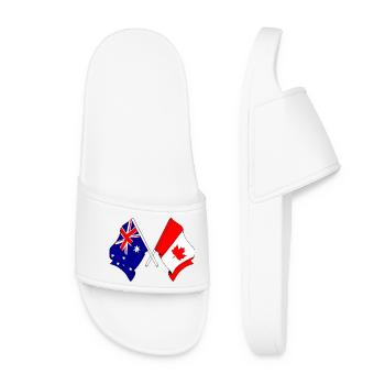 Flag of Australia and Canada flag - Women’s Pool Sliders - white - Front