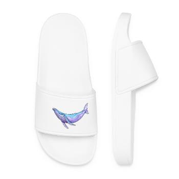 Baleine à bosse aquarelle - Claquettes Femme - blanc - Devant