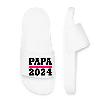 Papa 2024 - Frauen Badelatschen - Weiß - Vorne