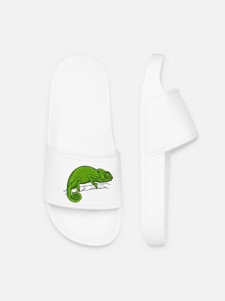 Chameleon green - Women’s Pool Sliders - white