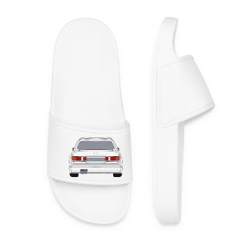 German Car Rear View White - Women’s Pool Sliders - white - Front
