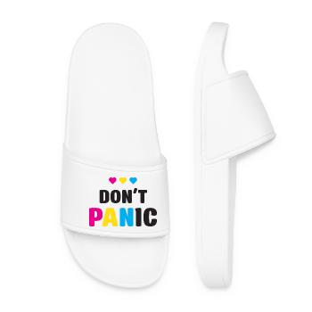 LGBT Pride Month - Don't Panic - Women’s Pool Sliders - white - Front