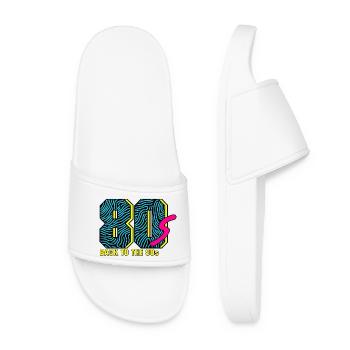 Back to the 80s - Women’s Pool Sliders - white - Front