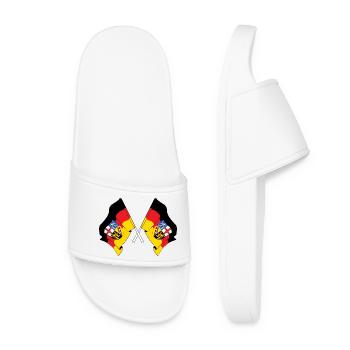 Flags crossed Saarland - Women’s Pool Sliders - white - Front