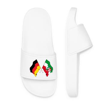 Flagge Deutschland, Nordrhein-Westfalen - Frauen Badelatschen - Weiß - Vorne