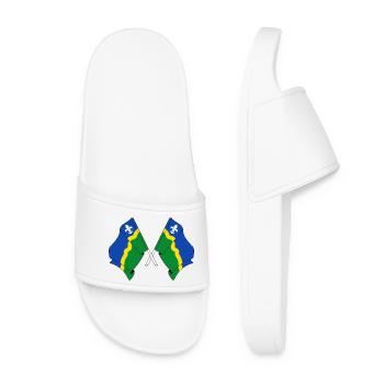 Two flags of the province of Flevoland - Women’s Pool Sliders - white - Front
