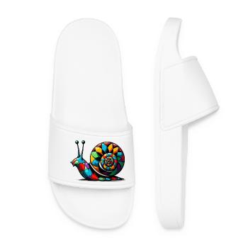Harlequin snail - Women’s Pool Sliders - white - Front