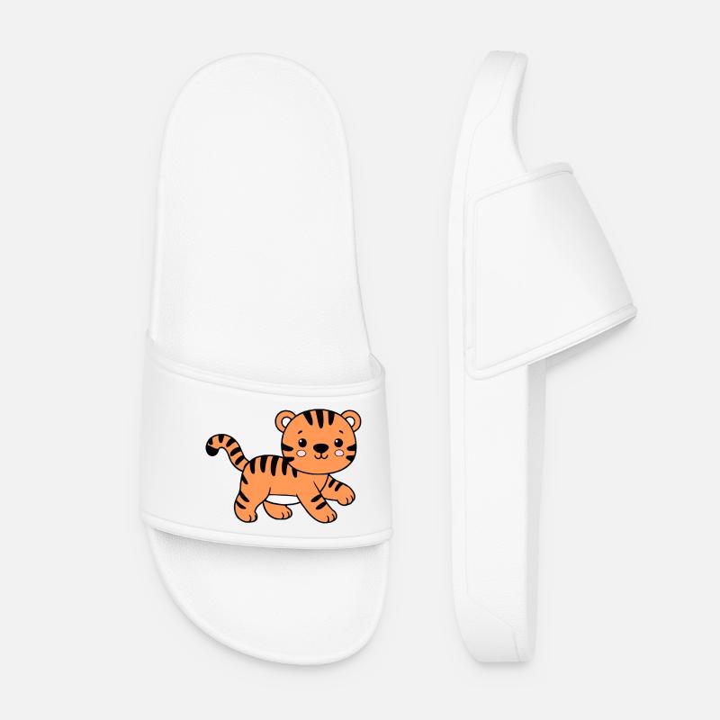 Tiger - Frauen Badelatschen - Weiß