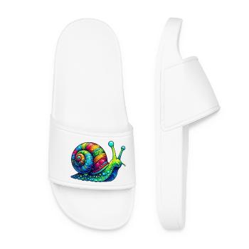 Schnecke - Frauen Badelatschen - Weiß - Vorne