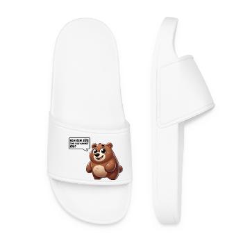 Bear Comic Cute - Women’s Pool Sliders - white - Front