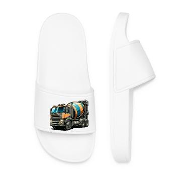 Cement mixer large - Women’s Pool Sliders - white - Front