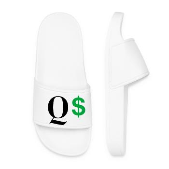 Lettre q dollar - Claquettes Femme - blanc - Devant