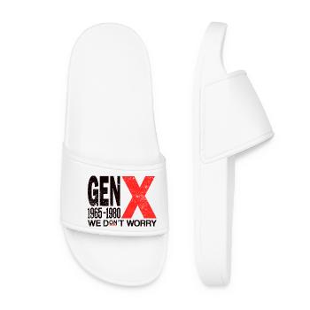 Generation X – Old School & Proud - Women’s Pool Sliders - white - Front