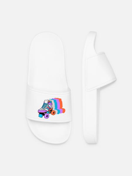 Rollschuh Schlittschuhläufer - Frauen Badelatschen - Weiß