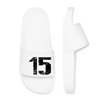 Maillot à 15 numéros - Claquettes Femme - blanc - Devant