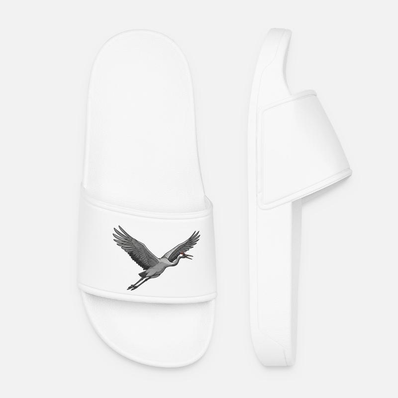 grue - Claquettes Femme - blanc