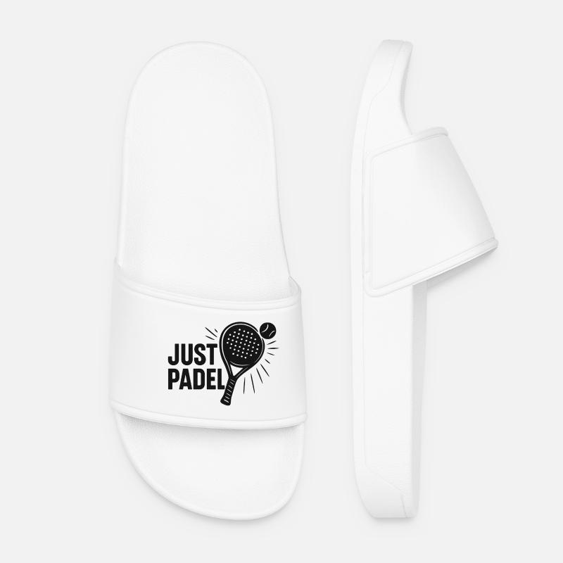 Just Padel Logo Silhouettes - Women’s Pool Sliders - white