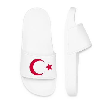 Roter Halbmond und Stern Türkei - Frauen Badelatschen - Weiß - Vorne