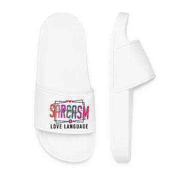 Le sarcasme est mon langage de l’amour - Claquettes Femme - blanc - Devant