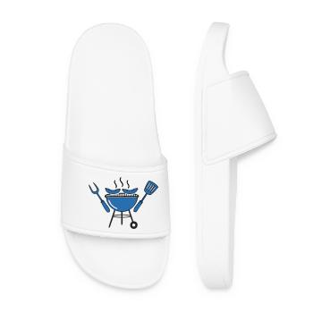 Kettle Grill Chicken Saucisses Vector - Claquettes Femme - blanc - Devant