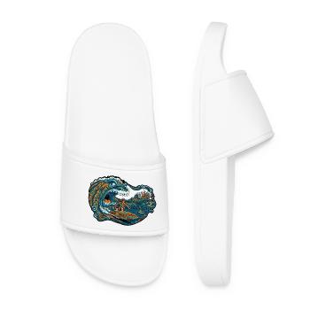 Aventure de vagues géantes de vagues - Claquettes Femme - blanc - Devant