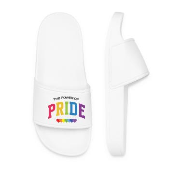 LGBT Pride Month - The Power of Pride - Women’s Pool Sliders - white - Front