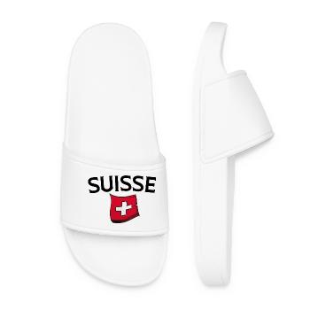 Suisse Suisse Suisse  - Claquettes Femme - blanc - Devant