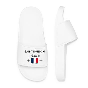 Saint Emilion Frankreich Koordinate Reise Souvenir - Frauen Badelatschen - Weiß - Vorne