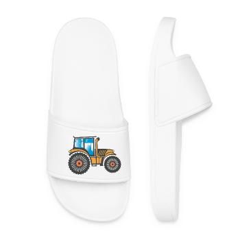 Conception agricole tracteur - Claquettes Femme - blanc - Devant