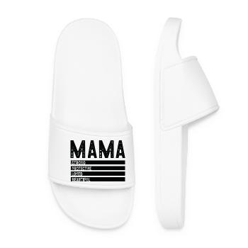 Strong Mama Values - Women’s Pool Sliders - white - Front