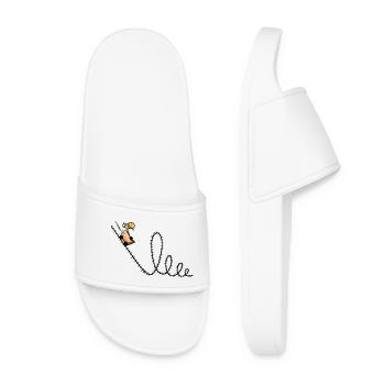 Giraffe rides a roller coaster - Louping - Park - Women’s Pool Sliders - white - Front