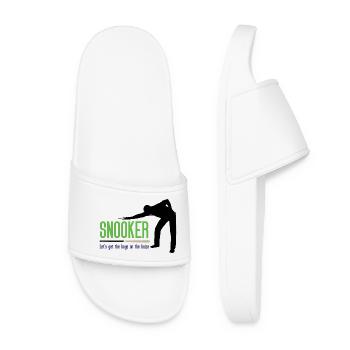 Snooker - Let's get the.boys on the baize - Women’s Pool Sliders - white - Front