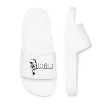 Singer - Music - Women’s Pool Sliders - white - Front