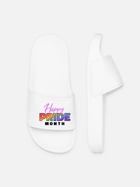 Happy Pride Month - Women’s Pool Sliders - white