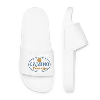 Camino Francés Pilger-Stempel | Jakobsweg - Frauen Badelatschen - Weiß - Vorne