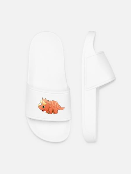 triceratops - Women’s Pool Sliders - white