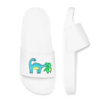 Dino bite placeholder image - Women’s Pool Sliders - white - Front