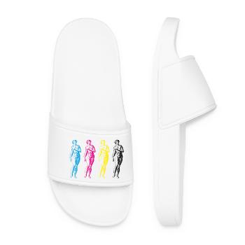 CMYK Statues - Women’s Pool Sliders - white - Front