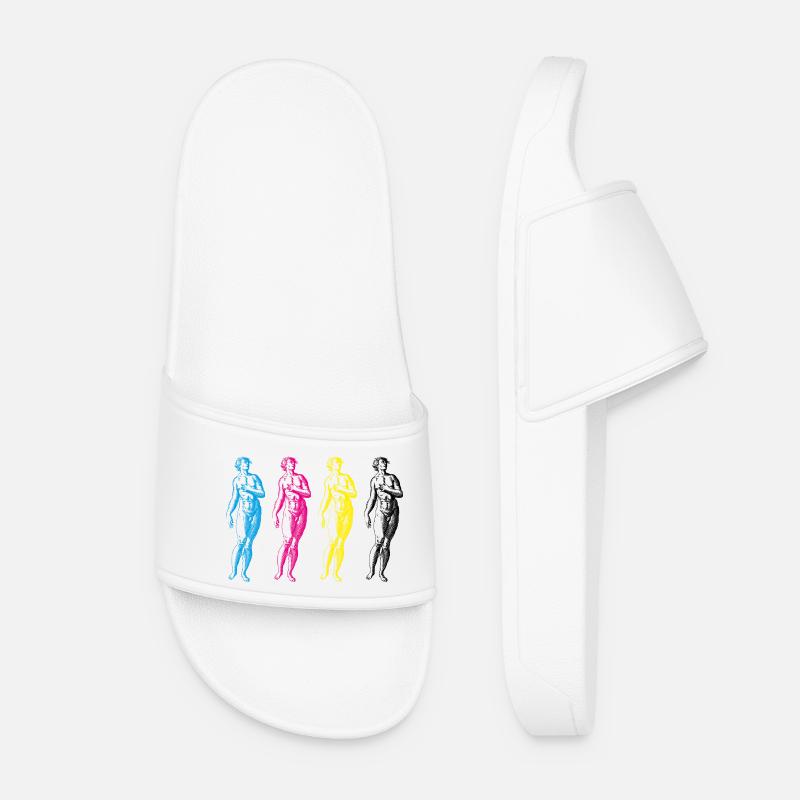 CMYK Statuen - Frauen Badelatschen - Weiß
