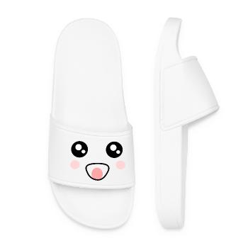 Kawaii Face Kawaii Costume Kawaii - Women’s Pool Sliders - white - Front